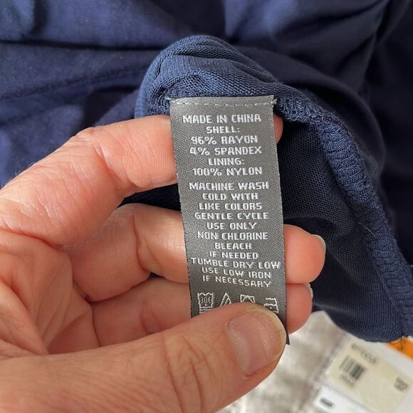 Vince Camuto Dress Womens XS St Barts Navy Blue Night Ruched - Picture 11 of 11